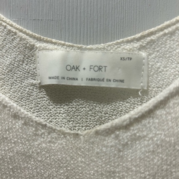 Oak and Fort Off White Tank Top Women’s Size XS - Picture 2 of 2